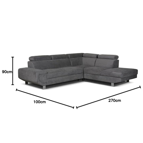 Arctic Sofa Bed With Storage Box Grey