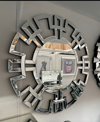 Aztec Round Wall Mirror