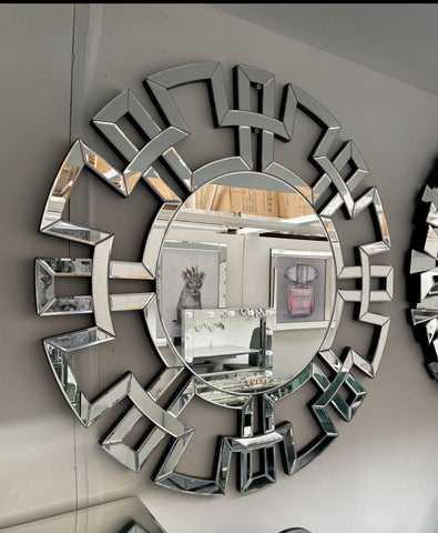 Aztec Round Wall Mirror