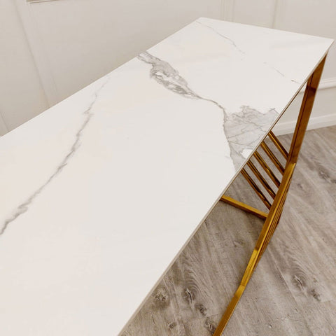 Azure Gold Console Table