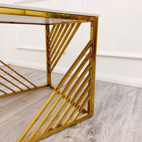 Azure Gold Lamp Table