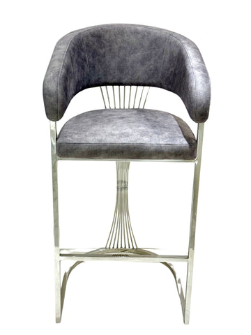 Prado Grey Silver Barstools