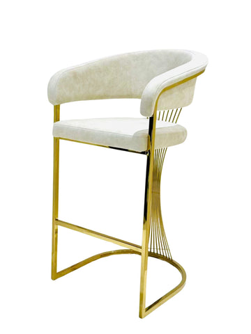 Prado Cream Gold Barstools