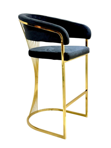 Prado Black Gold Barstools