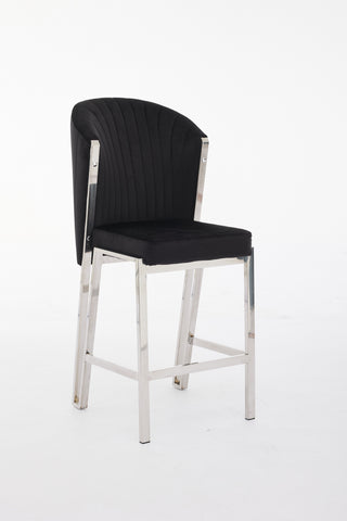 Fabio Black Silver Breakfast Stools