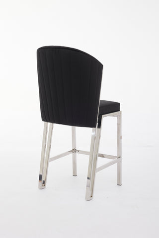 Fabio Black Silver Breakfast Stools