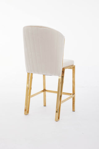 Fabio Cream Gold Breakfast Stools