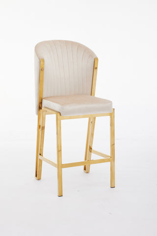 Fabio Cream Gold Breakfast Stools