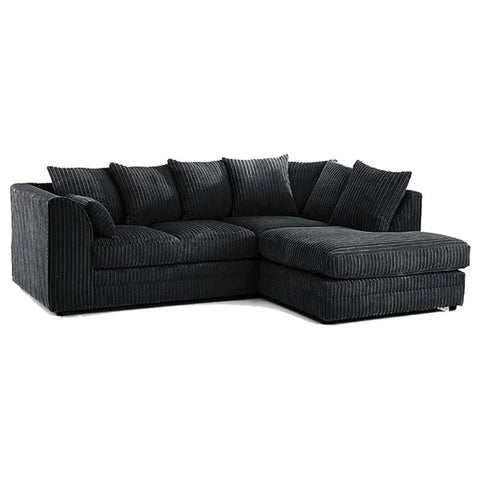 Dylan Fabric Corner Sofa Chocolate