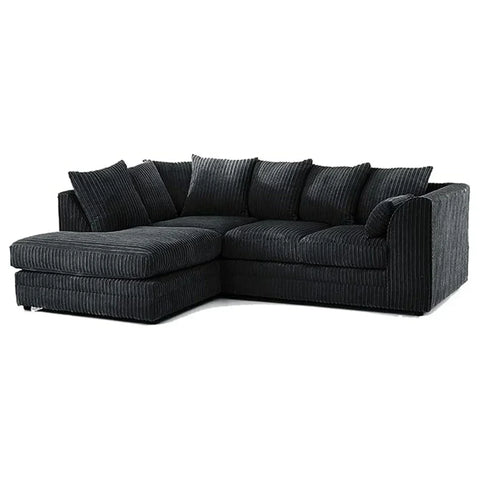 Dylan Fabric Corner Sofa Chocolate