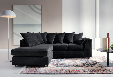 Byron Jumbo Single Arm 4 Seater With Footstool Left Right Hand Luxury Sofa