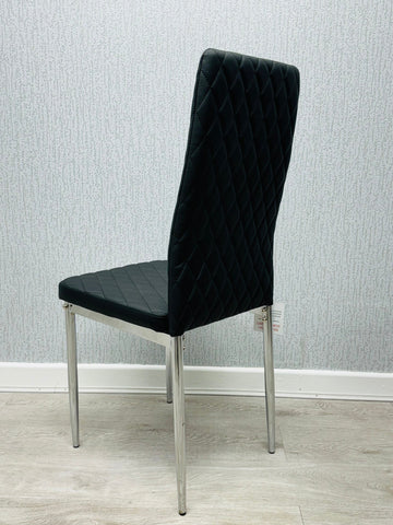 California PU Dining Chairs- Black