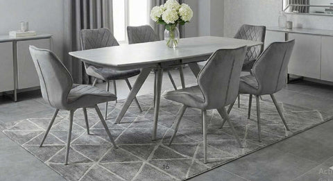 Cambridge Grey Sintered Stone Extendable Table