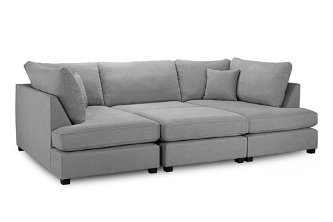 Mini U-Shape High Back Plush Velvet Sofa