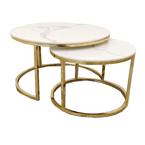 Cato Nest of 2 Short Round Tables