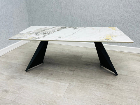 Chicago Cream Gold Ceramic Coffee Table