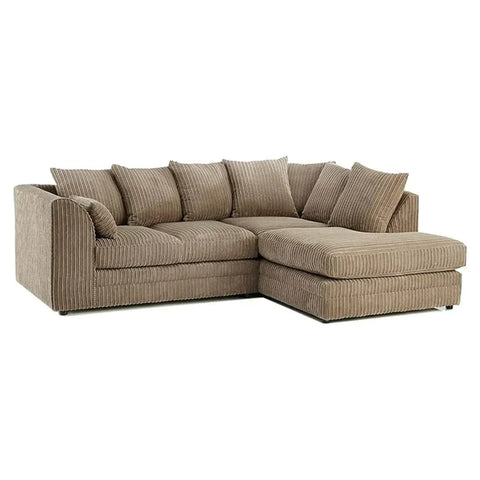 Dylan Fabric Corner Sofa Chocolate