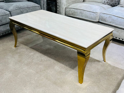 Cream Gold Louis Coffee Table