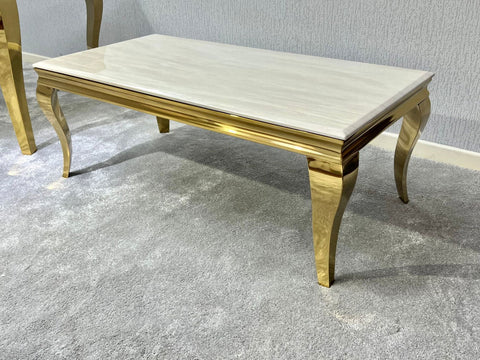 Cream Gold Louis Coffee Table