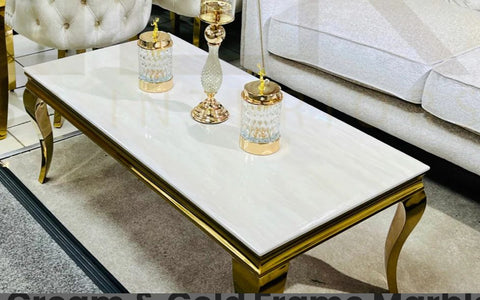Cream Gold Louis Coffee Table