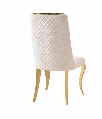 Roxby Cream Gold Dining Chairs