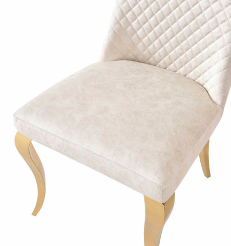 Roxby Cream Gold Dining Chairs