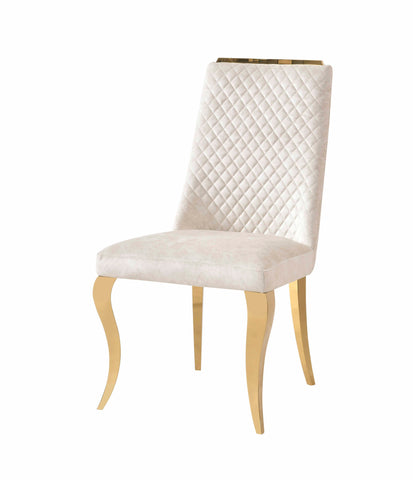 Roxby Cream Gold Dining Chairs