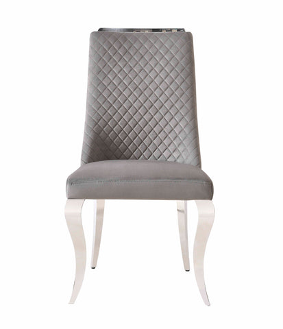 Roxby Grey and Chrome Dining Chairs