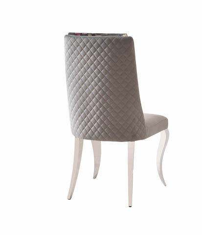 Roxby Grey and Chrome Dining Chairs