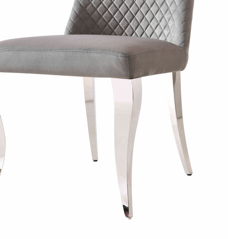 Roxby Grey and Chrome Dining Chairs