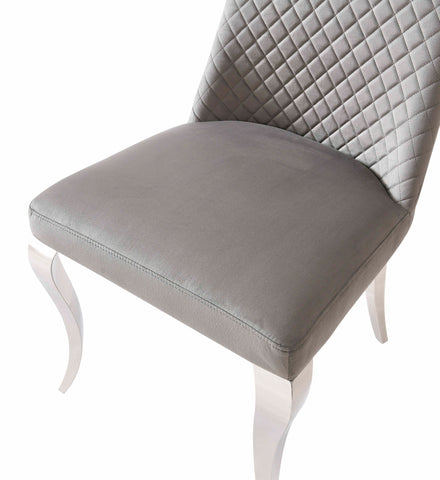 Roxby Grey and Chrome Dining Chairs