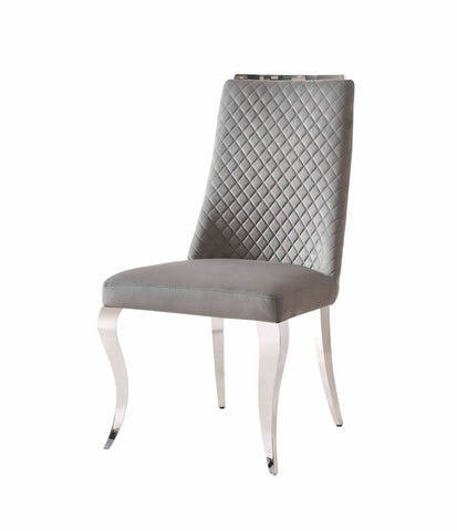 Roxby Grey and Chrome Dining Chairs