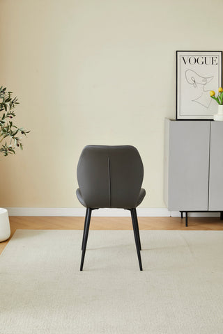 Oliver Grey PU Leather Effect Dining Chairs