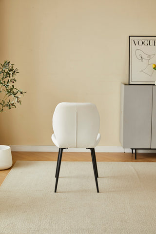 Oliver White PU Leather Effect Dining Chairs