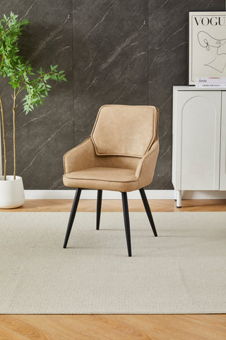 Palermo Beige PU Leather Dining Chairs