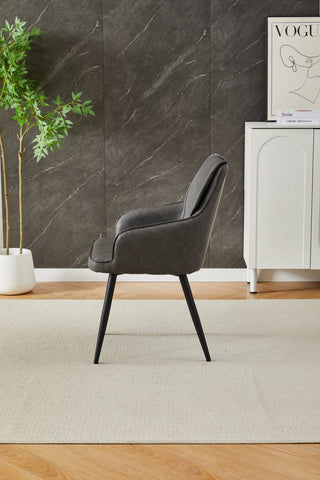 Palermo Grey PU Leather Dining Chairs