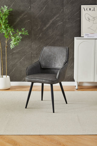 Palermo Grey PU Leather Dining Chairs