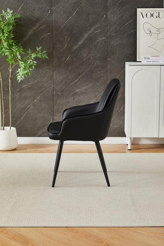 Palermo Black PU Leather Dining Chairs