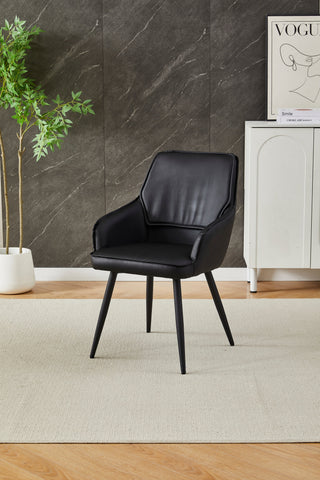 Palermo Black PU Leather Dining Chairs