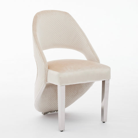 Santorini Cream Silver Dining Chairs