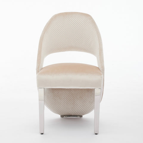 Santorini Cream Silver Dining Chairs