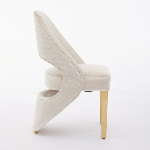 Santorini Cream Gold Dining Chairs