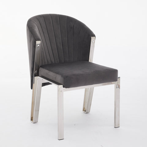 Fabio Grey Silver Dining Chairs