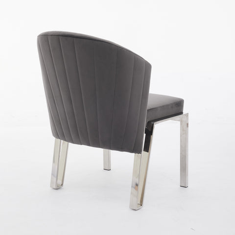 White Sorrento with Fabio Grey Silver Chairs