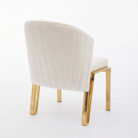 Fabio Cream Gold Dining Chairs