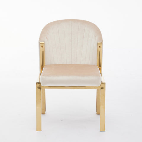 Fabio Cream Gold Dining Chairs