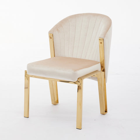 Fabio Cream Gold Dining Chairs