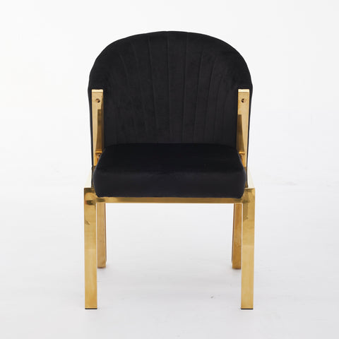 Fabio Black and Gold Dining Chair