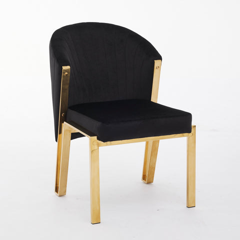 Fabio Black and Gold Dining Chair