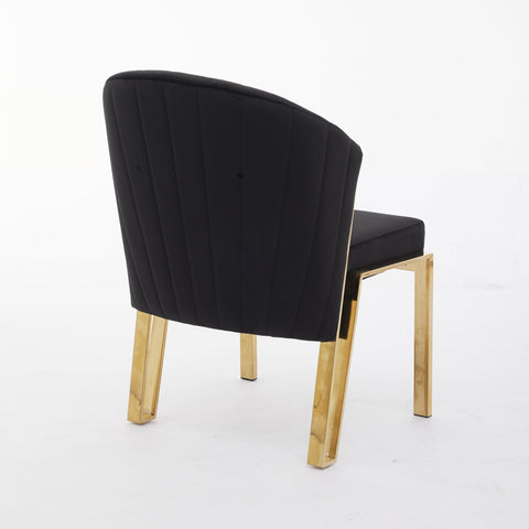 White Sorrento with Fabio Black Gold Chairs